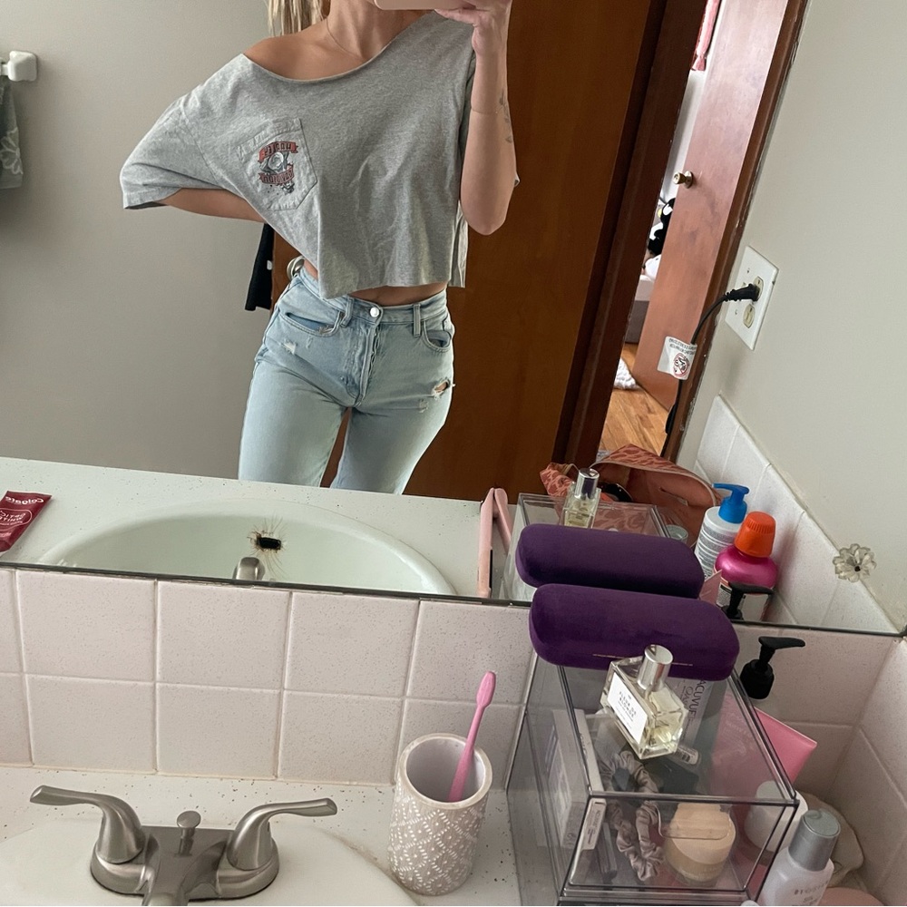 Cropped Harley Davidson tee